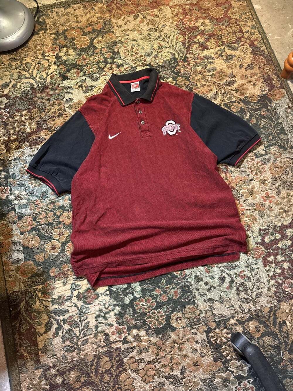 Vintage Nike Team Ohio State University Buckeyes Polo Shirt XL